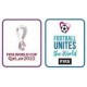 2022 Qatar World Cup White & Football Unites The World White Badge  + €6.00 