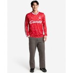 Camiseta Retro de Casa Candy de Manga Larga 1989/91 Liverpool Infantil Camiseta Retro de Casa Candy de Manga Larga 1989/91 Liverpool Infantil