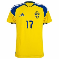 Mujer Camiseta Suecia 2026 Local Auténtica Mundial GYÖKERES #17