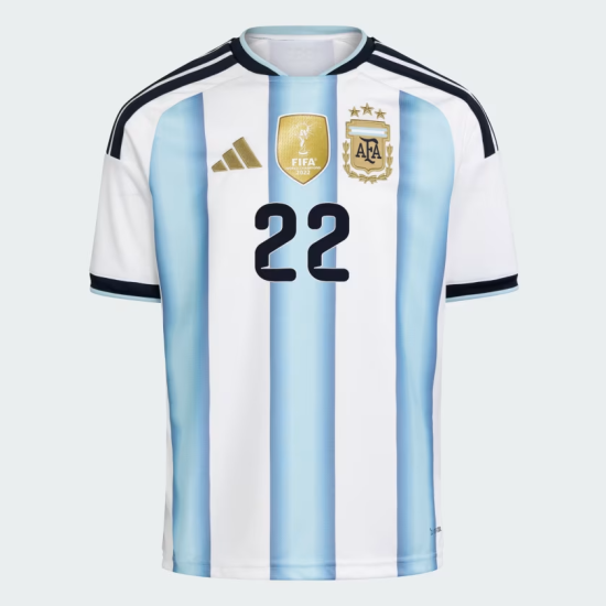 Camiseta Oficial Local Argentina 2026 Niño L. MARTÍNEZ #22