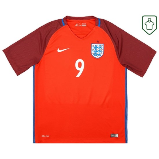 Camiseta retro visitante Inglaterra 2016/17 para hombre Kane #9 Camiseta retro visitante Inglaterra 2016/17 para hombre Kane #9