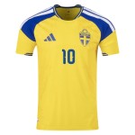 Camiseta Auténtica Local Suecia 2026 para Hombre IBRAHIMOVIĆ #10 Camiseta Auténtica Local Suecia 2026 para Hombre IBRAHIMOVIĆ #10