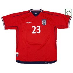 Camiseta retro visitante Inglaterra 2002/04 para hombre Rooney #23 Camiseta retro visitante Inglaterra 2002/04 para hombre Rooney #23