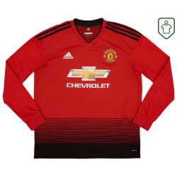 Camiseta retro local manga larga hombre Manchester United 2018/19 Lukaku #9 Camiseta retro local manga larga hombre Manchester United 2018/19 Lukaku #9