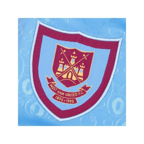 Camiseta retro visitante aniversario hombre West Ham United 1995 azul celeste Camiseta retro visitante aniversario hombre West Ham United 1995 azul celeste