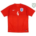 Camiseta retro visitante Inglaterra 2014/15 para hombre Gerrard #4