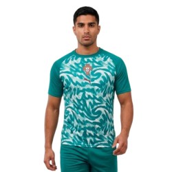Camiseta de Entrenamiento Prepartido de la Copa Mundial 2026 de Portugal Tercera Equipación Verde para Niño Camiseta de Entrenamiento Prepartido de la Copa Mundial 2026 de Portugal Tercera Equipación Verde para Niño