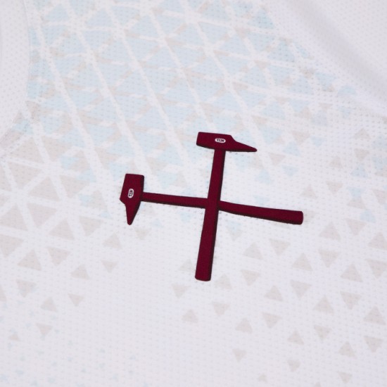 Camiseta de entrenamiento previa al partido de la 3.ª equipación del West Ham United 2026/27 - Blanca para niño Camiseta de entrenamiento previa al partido de la 3.ª equipación del West Ham United 2026/27 - Blanca para niño