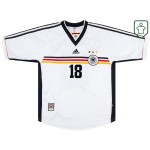 Camiseta retro local Alemania 1998/00 para hombre Klinsmann #18 Camiseta retro local Alemania 1998/00 para hombre Klinsmann #18