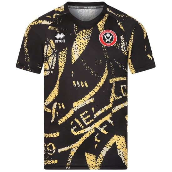 Camiseta de calentamiento tercera de niño Sheffield United 2025/26 - Negro Camiseta de calentamiento tercera de niño Sheffield United 2025/26 - Negro