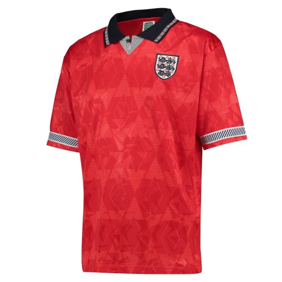 Camiseta retro Inglaterra Mundial visitante 1990 hombre Camiseta retro Inglaterra Mundial visitante 1990 hombre