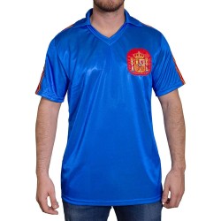 Camiseta Retro España 1982 Copa del Mundo Azul Hombre Camiseta Retro España 1982 Copa del Mundo Azul Hombre