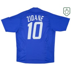 Camiseta retro local Francia 2002/04 para hombre Zidane #10