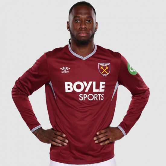 Camiseta de Local de Manga Larga West Ham United Mujer 2025/26 Camiseta de Local de Manga Larga West Ham United Mujer 2025/26