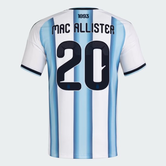 Camiseta Oficial Local Argentina 2026 Mujer MAC ALLISTER #20 Camiseta Oficial Local Argentina 2026 Mujer MAC ALLISTER #20