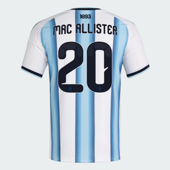 Camiseta Oficial Local Argentina 2026 Hombre MAC ALLISTER #20 Camiseta Oficial Local Argentina 2026 Hombre MAC ALLISTER #20