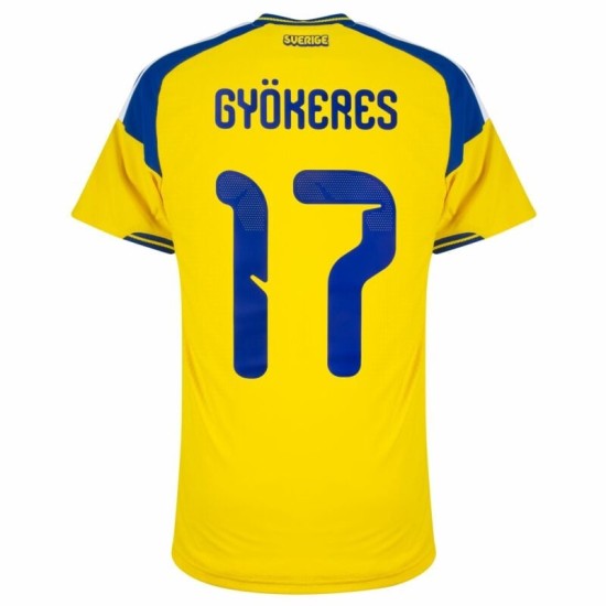 Hombre Camiseta Suecia 2026 Local Auténtica Mundial GYÖKERES #17 Hombre Camiseta Suecia 2026 Local Auténtica Mundial GYÖKERES #17