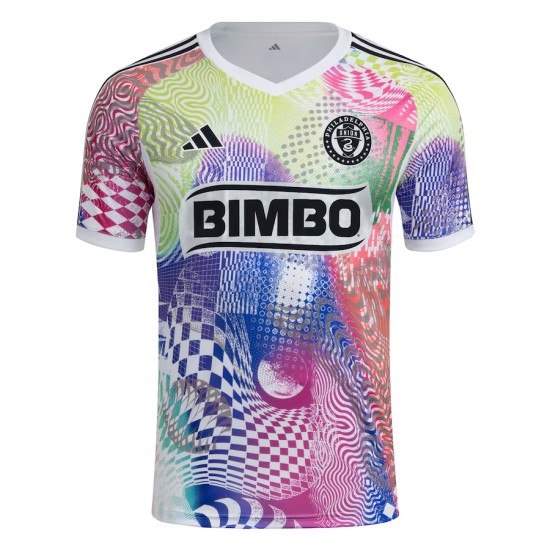 Camiseta infantil Philadelphia Union 2025 tercera pre partido - blanca Camiseta infantil Philadelphia Union 2025 tercera pre partido - blanca