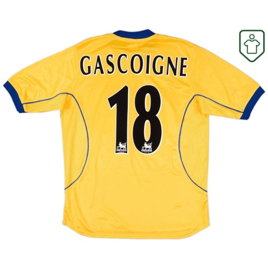 Camiseta retro visitante hombre Everton 2000/01 Gascoigne #18