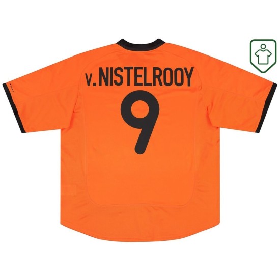 Camiseta retro local Países Bajos 2000/02 para hombre V.Nistelrooy #9