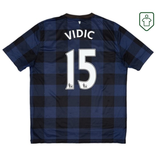 Camiseta retro visitante hombre Manchester United 2013/14 Vidic #15