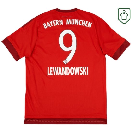 Camiseta retro Bayern Múnich 2015/16 local para hombre Lewandowski #9