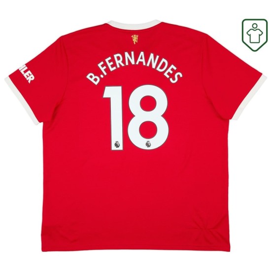 Camiseta retro local hombre Manchester United 2021/22 B. Fernandes #18