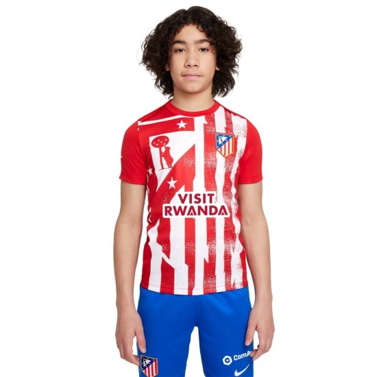 Camiseta de calentamiento tercera para niño del Atlético de Madrid 2025/26 - Roja Camiseta de calentamiento tercera para niño del Atlético de Madrid 2025/26 - Roja