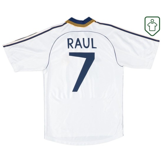 Hombre Camiseta retro local Real Madrid 2001 Raúl #7