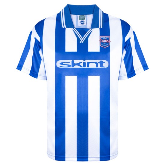 Mujeres Brighton & Hove Albion 1999 Casa Retro Camiseta Mujeres Brighton & Hove Albion 1999 Casa Retro Camiseta