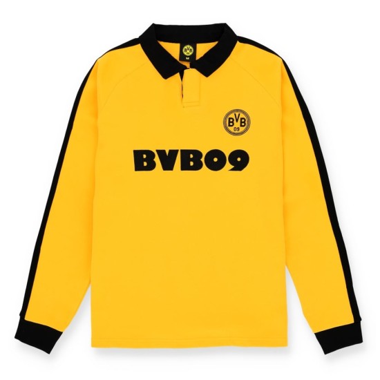 Camiseta retro de manga larga de los 70 del BVB Borussia Dortmund para hombre