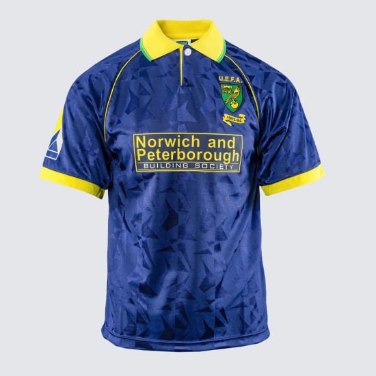Camiseta retro UEFA Cup de visitante del Norwich City para niños 1993 Camiseta retro UEFA Cup de visitante del Norwich City para niños 1993