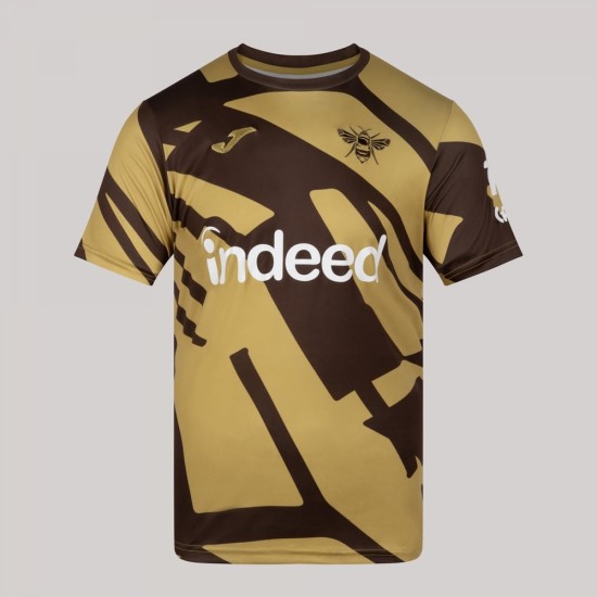 Niños Brentford 2025/26 Tercera Camiseta Pre-Partido - Marrón