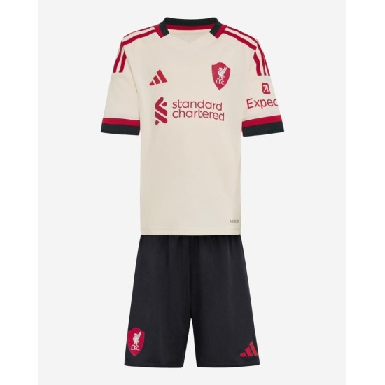 Kit Visitante Liverpool Niño 2025/26