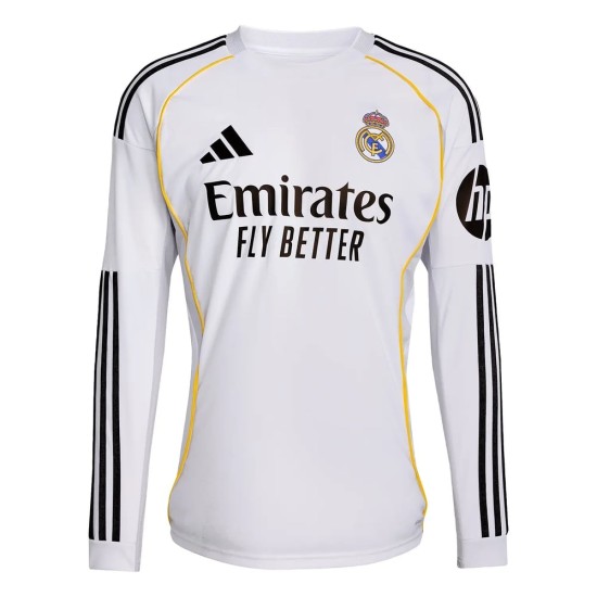 Camiseta local de manga larga del Real Madrid 2025/26 para mujer Camiseta local de manga larga del Real Madrid 2025/26 para mujer