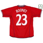 Camiseta retro visitante Inglaterra 2002/04 para hombre Rooney #23 Camiseta retro visitante Inglaterra 2002/04 para hombre Rooney #23