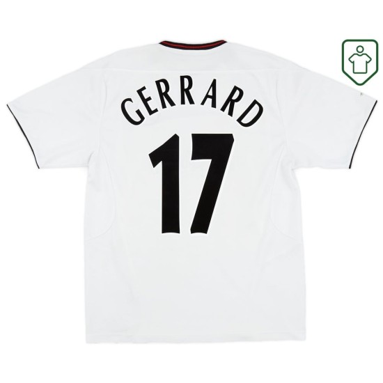 Camiseta retro visitante hombre Liverpool 2003/04 Gerrard #17 Camiseta retro visitante hombre Liverpool 2003/04 Gerrard #17