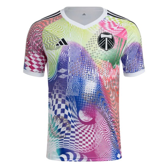 Camiseta Previa al Partido Tercera 2025 del Portland Timbers para Mujer - Blanca Camiseta Previa al Partido Tercera 2025 del Portland Timbers para Mujer - Blanca