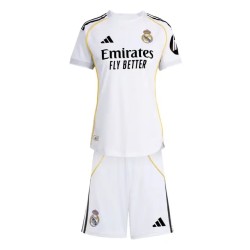 Kit local del Real Madrid 2025/26 para niño
