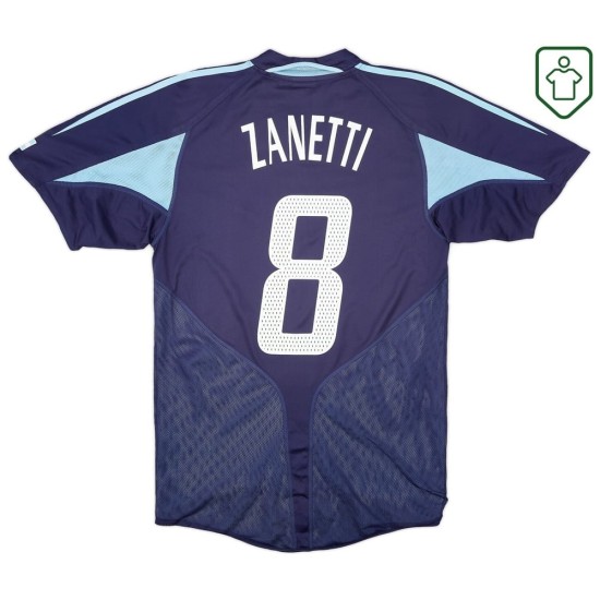 Camiseta retro visitante Argentina 2004/05 para hombre Zanetti #8 Camiseta retro visitante Argentina 2004/05 para hombre Zanetti #8