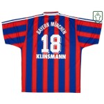 Camiseta retro Bayern Múnich 1995/97 local para hombre Klinsmann #18