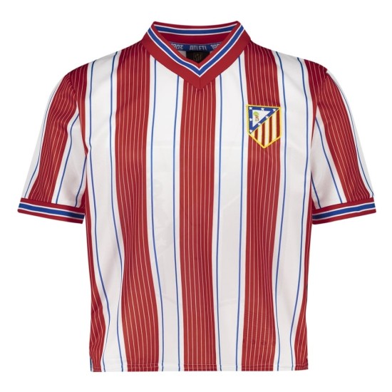 Camiseta Retro Crop Top Atlético Madrid 1996 para Mujer