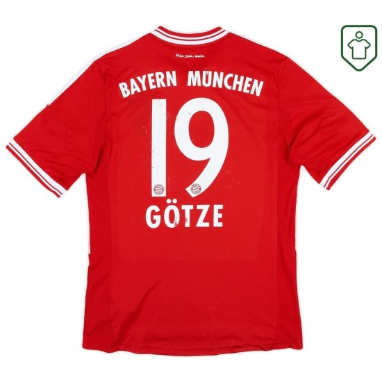 Camiseta retro Bayern Múnich 2013/14 local para hombre Götze #19 Camiseta retro Bayern Múnich 2013/14 local para hombre Götze #19