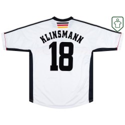 Camiseta retro local Alemania 1998/00 para hombre Klinsmann #18
