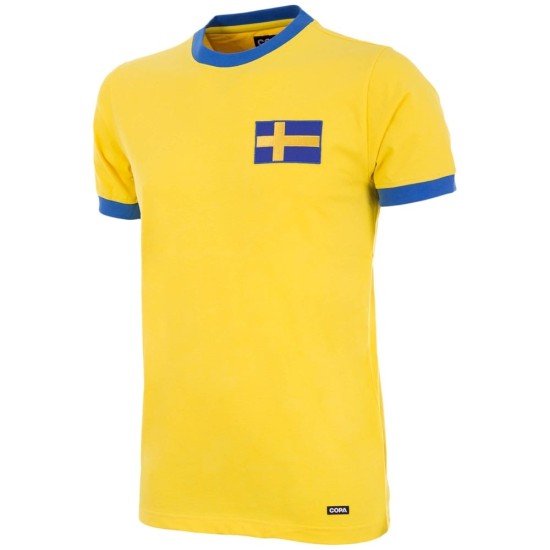Camiseta retro Suecia 1970 para hombre Camiseta retro Suecia 1970 para hombre