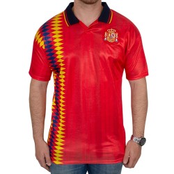 Camiseta Retro España 1994 Copa del Mundo Hombre Camiseta Retro España 1994 Copa del Mundo Hombre