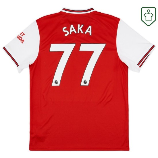Camiseta retro local hombre Arsenal 2019/20 Saka #77 Camiseta retro local hombre Arsenal 2019/20 Saka #77