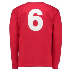 Camiseta retro Inglaterra final Mundial visitante 1966 manga larga #6 hombre
