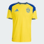 Camiseta local auténtica de la Copa del Mundo 2026 de Suecia para hombre