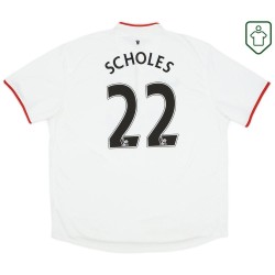 Camiseta retro visitante hombre Manchester United 2012/14 Scholes #22